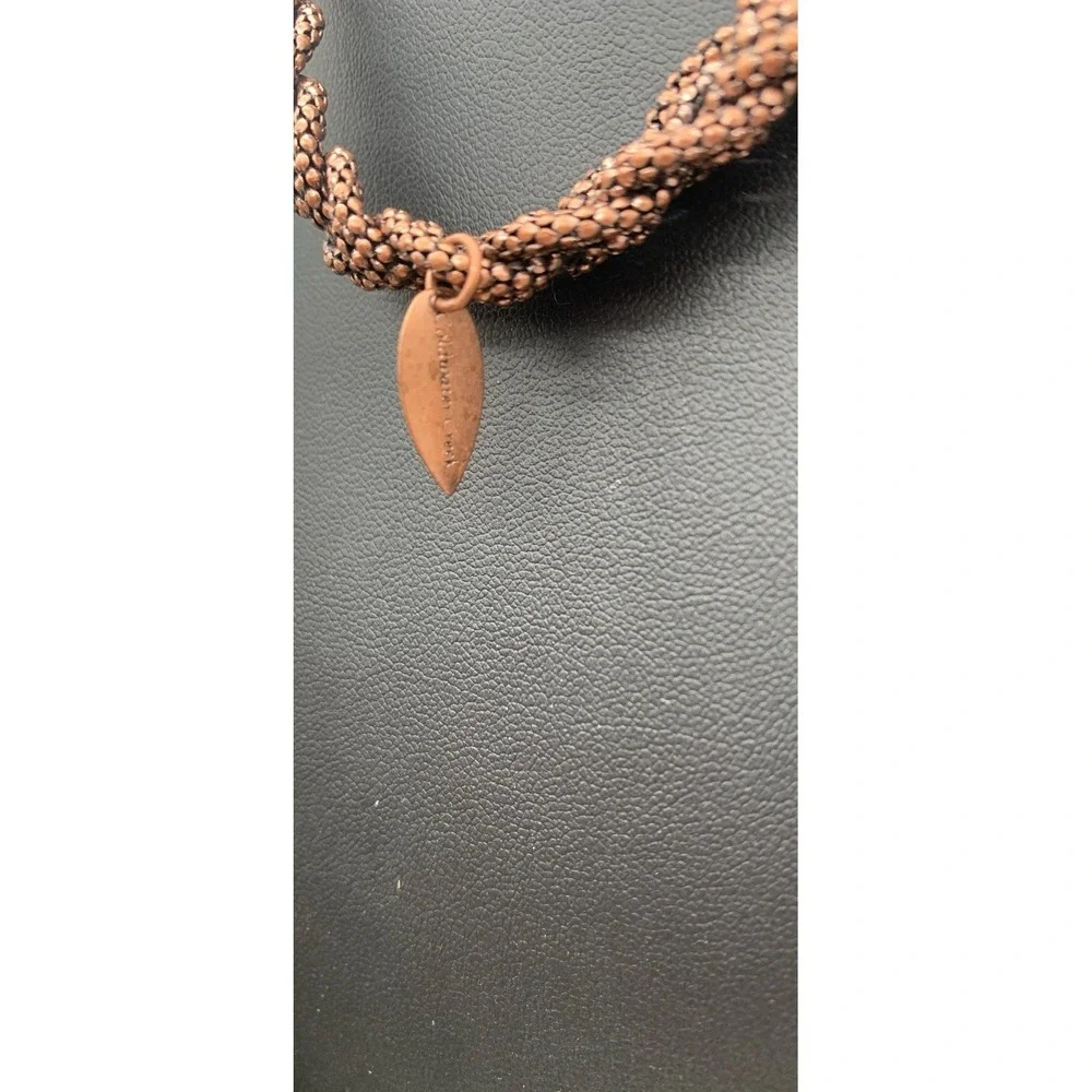Coldwater Creek Copper‎ / Bronze Colored Multi Layered Drape & Braided Necklace